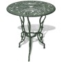 Mesa y sillas bistró de jardín 3 piezas aluminio fundido verde de vidaXL, Conjuntos de jardín - Ref: Foro24-42164, Precio: 18...