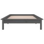 Bed frame with LED solid gray wood 90x200 cm by , Beds and slatted bases - Ref: Foro24-820593, Price: 121,83 €, Discount: %