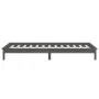 Estructura de cama con LED madera maciza gris 90x200 cm de , Camas y somieres - Ref: Foro24-820593, Precio: 120,19 €, Descuen...