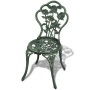 Mesa y sillas bistró de jardín 3 piezas aluminio fundido verde de vidaXL, Conjuntos de jardín - Ref: Foro24-42164, Precio: 18...