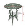 Mesa y sillas bistró de jardín 3 piezas aluminio fundido verde de vidaXL, Conjuntos de jardín - Ref: Foro24-42164, Precio: 18...
