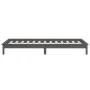 Bed frame with LED solid gray wood 100x200 cm by , Beds and slatted bases - Ref: Foro24-820598, Price: 138,56 €, Discount: %
