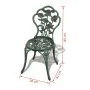 Garden bistro table and chairs 3 pieces green cast aluminum by vidaXL, Garden sets - Ref: Foro24-42164, Price: 185,21 €, Disc...