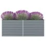 Gray galvanized steel elevated planter 160x80x45 cm by , Pots and planters - Ref: Foro24-47011, Price: 56,37 €, Discount: %