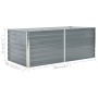 Gray galvanized steel elevated planter 160x80x45 cm by , Pots and planters - Ref: Foro24-47011, Price: 55,55 €, Discount: %