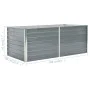 Gray galvanized steel elevated planter 160x80x45 cm by , Pots and planters - Ref: Foro24-47011, Price: 56,37 €, Discount: %