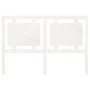 Solid white pine wood bed headboard 145.5x4x100 cm by , Headboards and footboards - Ref: Foro24-817941, Price: 65,59 €, Disco...
