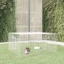 Galvanized iron rabbit cage 110x110x55 cm by , Cages and habitats for small animals - Ref: Foro24-171562, Price: 38,79 €, Dis...