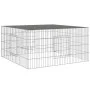 Galvanized iron rabbit cage 110x110x55 cm by , Cages and habitats for small animals - Ref: Foro24-171562, Price: 38,79 €, Dis...