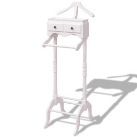 Galan night coat rack with white wooden storage by vidaXL, Dresser Organizers and Bar Hangers - Ref: Foro24-242751, Price: 13...