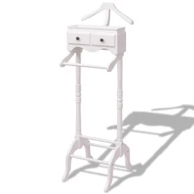 Galan night coat rack with white wooden storage by vidaXL, Dresser Organizers and Bar Hangers - Ref: Foro24-242751, Price: 13...
