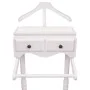Perchero galán de noche con almacenaje de madera blanco de vidaXL, Organizadores de vestidores y perchas de barra - Ref: Foro...