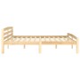 Solid pine wood bed frame 200x200 cm by vidaXL, Beds and slatted bases - Ref: Foro24-322067, Price: 109,66 €, Discount: %