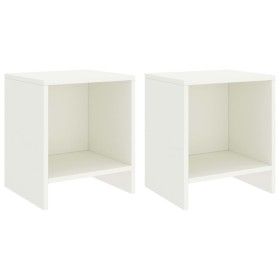 Two white pine wood bedside tables 35x30x40 cm by vidaXL, Nightstands - Ref: Foro24-322240, Price: 36,19 €, Discount: %