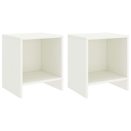 Nachttische 2 Stück Kiefernholz weiß 35x30x40 cm von vidaXL, Nachttische - Ref: Foro24-322240, Preis: 36,19 €, Rabatt: %