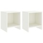 Nachttische 2 Stück Kiefernholz weiß 35x30x40 cm von vidaXL, Nachttische - Ref: Foro24-322240, Preis: 36,19 €, Rabatt: %