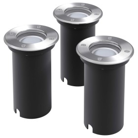 Runde Außenbodenleuchten 3 Einheiten von vidaXL, Außenbeleuchtung - Ref: Foro24-42412, Preis: 40,45 €, Rabatt: %