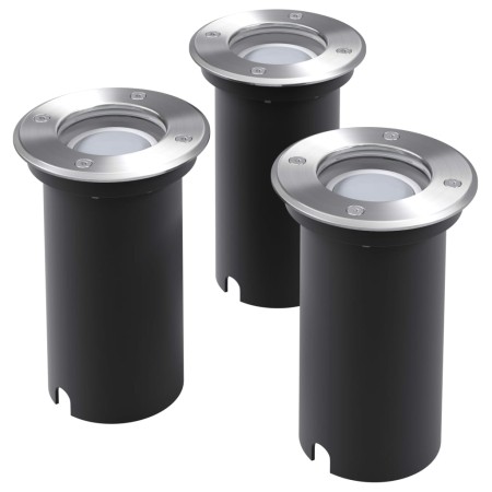 Runde Außenbodenleuchten 3 Einheiten von vidaXL, Außenbeleuchtung - Ref: Foro24-42412, Preis: 40,45 €, Rabatt: %