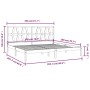 Solid black pine wood bed frame 200x200 cm by , Beds and slatted bases - Ref: Foro24-3104022, Price: 161,83 €, Discount: %