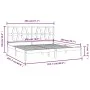 Solid black pine wood bed frame 200x200 cm by , Beds and slatted bases - Ref: Foro24-3104022, Price: 159,79 €, Discount: %
