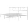 Metallbettgestell mit weißem Kopfteil 120x200 cm von , Betten und Lattenroste - Ref: Foro24-355510, Preis: 96,91 €, Rabatt: %