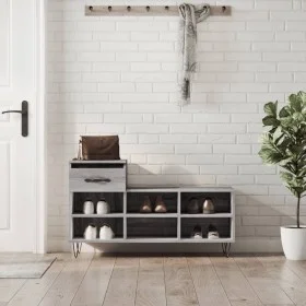 Sonoma gray plywood shoe cabinet 102x36x60 cm by , Shoe racks and shoe organizers - Ref: Foro24-831370, Price: 46,28 €, Disco...