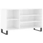 Mueble zapatero madera contrachapada blanco brillo 102x36x60 cm de , Zapateros y organizadores de calzado - Ref: Foro24-83142...