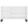 Mueble zapatero madera contrachapada blanco brillo 102x36x60 cm de , Zapateros y organizadores de calzado - Ref: Foro24-83142...