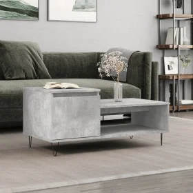 Mesa de centro madera contrachapada gris hormigón 100x50x45 cm de , Mesas de centro - Ref: Foro24-830832, Precio: 46,55 €, De...