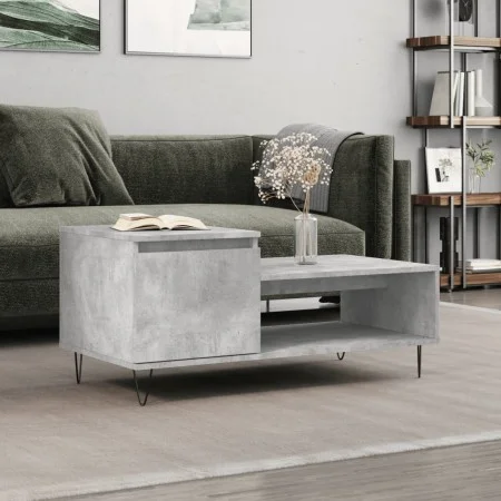 Mesa de centro madera contrachapada gris hormigón 100x50x45 cm de , Mesas de centro - Ref: Foro24-830832, Precio: 46,55 €, De...