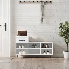 White plywood shoe cabinet 102x36x60 cm by , Shoe racks and shoe organizers - Ref: Foro24-831364, Price: 54,52 €, Discount: %