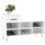 Mueble zapatero madera contrachapada blanco brillo 102x36x60 cm de , Zapateros y organizadores de calzado - Ref: Foro24-83136...