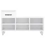 Mueble zapatero madera contrachapada blanco brillo 102x36x60 cm de , Zapateros y organizadores de calzado - Ref: Foro24-83136...