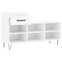 Mueble zapatero madera contrachapada blanco brillo 102x36x60 cm de , Zapateros y organizadores de calzado - Ref: Foro24-83136...