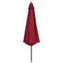 Garden umbrella with wooden pole 350 cm burgundy by , Umbrellas - Ref: Foro24-44531, Price: 126,45 €, Discount: %