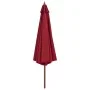 Garden umbrella with wooden pole 350 cm burgundy by , Umbrellas - Ref: Foro24-44531, Price: 127,05 €, Discount: %
