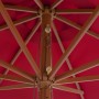 Garden umbrella with wooden pole 350 cm burgundy by , Umbrellas - Ref: Foro24-44531, Price: 126,45 €, Discount: %