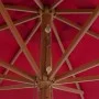 Garden umbrella with wooden pole 350 cm burgundy by , Umbrellas - Ref: Foro24-44531, Price: 127,05 €, Discount: %