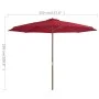 Gartenschirm mit Holzstange 350 cm Burgunderrot von , Sonnenschirme - Ref: Foro24-44531, Preis: 121,57 €, Rabatt: %