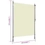 Cremefarbenes Außenrollo 150x270 cm von , Jalousien und Jalousien - Ref: Foro24-145941, Preis: 75,58 €, Rabatt: %