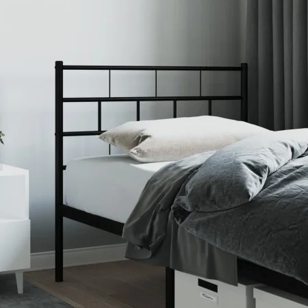 Cabecero de metal negro 107 cm de , Cabeceros y pies de cama - Ref: Foro24-355689, Precio: 23,69 €, Descuento: %