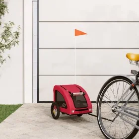 Remolque de bicicleta mascotas hierro tela Oxford rojo de , Cochecitos para mascotas - Ref: Foro24-93950, Precio: 92,37 €, De...