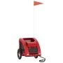 Haustier-Fahrradanhänger, Eisen-Oxford-Stoff, Rot von , Kinderwagen für Haustiere - Ref: Foro24-93950, Preis: 92,26 €, Rabatt: %