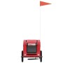 Haustier-Fahrradanhänger, Eisen-Oxford-Stoff, Rot von , Kinderwagen für Haustiere - Ref: Foro24-93950, Preis: 94,53 €, Rabatt: %