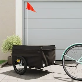 Remolque para bicicleta hierro negro 45 kg by , Bicycle trailers - Ref: Foro24-94087, Price: 83,87 €, Discount: %