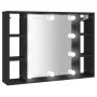 Möbel mit Spiegel und schwarzer LED 76x15x55 cm von , Badezimmerwaschtische - Ref: Foro24-808856, Preis: 56,94 €, Rabatt: %
