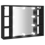 Möbel mit Spiegel und schwarzer LED 76x15x55 cm von , Badezimmerwaschtische - Ref: Foro24-808856, Preis: 57,64 €, Rabatt: %