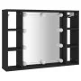 Möbel mit Spiegel und schwarzer LED 76x15x55 cm von , Badezimmerwaschtische - Ref: Foro24-808856, Preis: 56,94 €, Rabatt: %