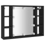 Möbel mit Spiegel und schwarzer LED 76x15x55 cm von , Badezimmerwaschtische - Ref: Foro24-808856, Preis: 57,64 €, Rabatt: %