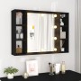 Möbel mit Spiegel und schwarzer LED 76x15x55 cm von , Badezimmerwaschtische - Ref: Foro24-808856, Preis: 57,64 €, Rabatt: %